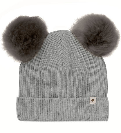 Huttelihut Mütze - Wolle/Baumwolle - Strick - Medium+ Grey Melan
