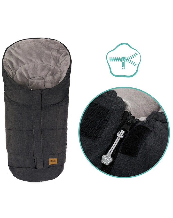 Fußsack EIGER SOFT in schwarz melange