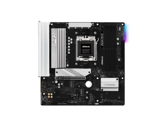 ASRock B850M PRO RS - Bundkort - micro ATX - Socket AM5 - AMD B850 Chipset - USB-C 3.2 Gen2, USB-C 3.2 Gen 1, USB 3.2 Gen 2, USB 3.2 Gen 1 - 2.5 Gigabit LAN - onboard grafik (CPU påkrævet) - HD Audio (8-kanaler)