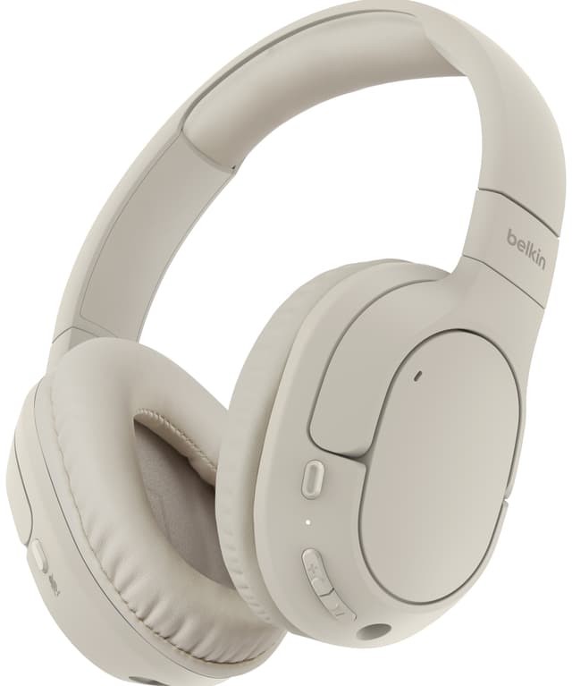 Belkin Soundform Surround around-ear trådløse høretelefoner (sandfarvet)