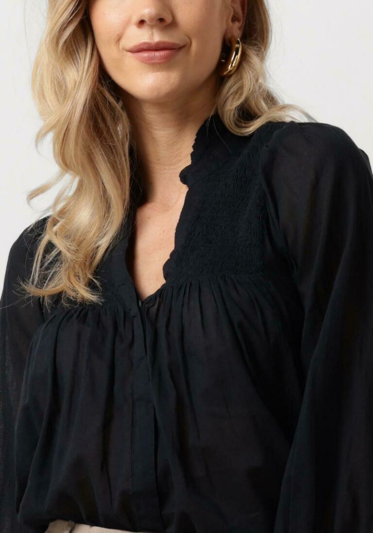 NEO NOIR donkerblauwe neo noir blouse jill s voile blouse