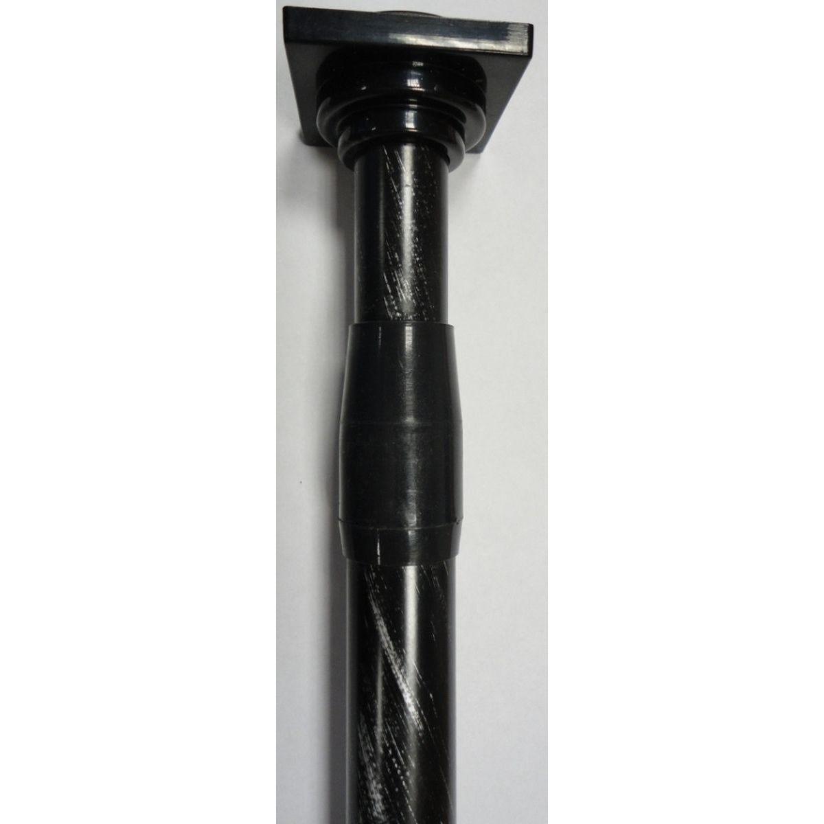TRINGLE EXTENSIBLE ENTRE MURS D22 70 120CM NOIR ET ARGENT