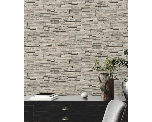 Vliesbehang 38816-1 Metropolitan Stories 3 steenlook beige