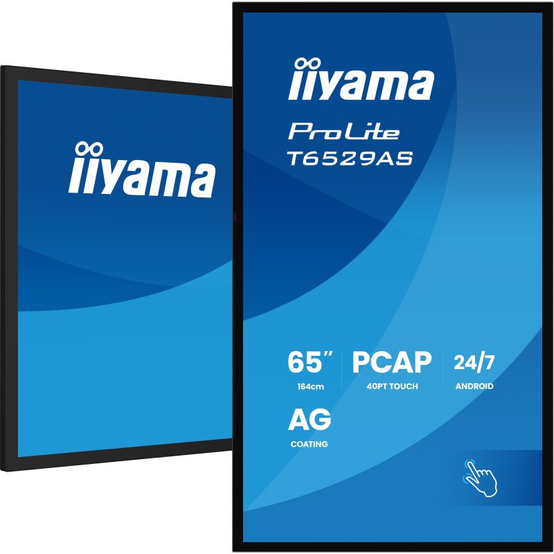 iiyama T6529AS-B1AG Écran d'affichage dynamique En forme de kiosk 163,8 cm (64.5