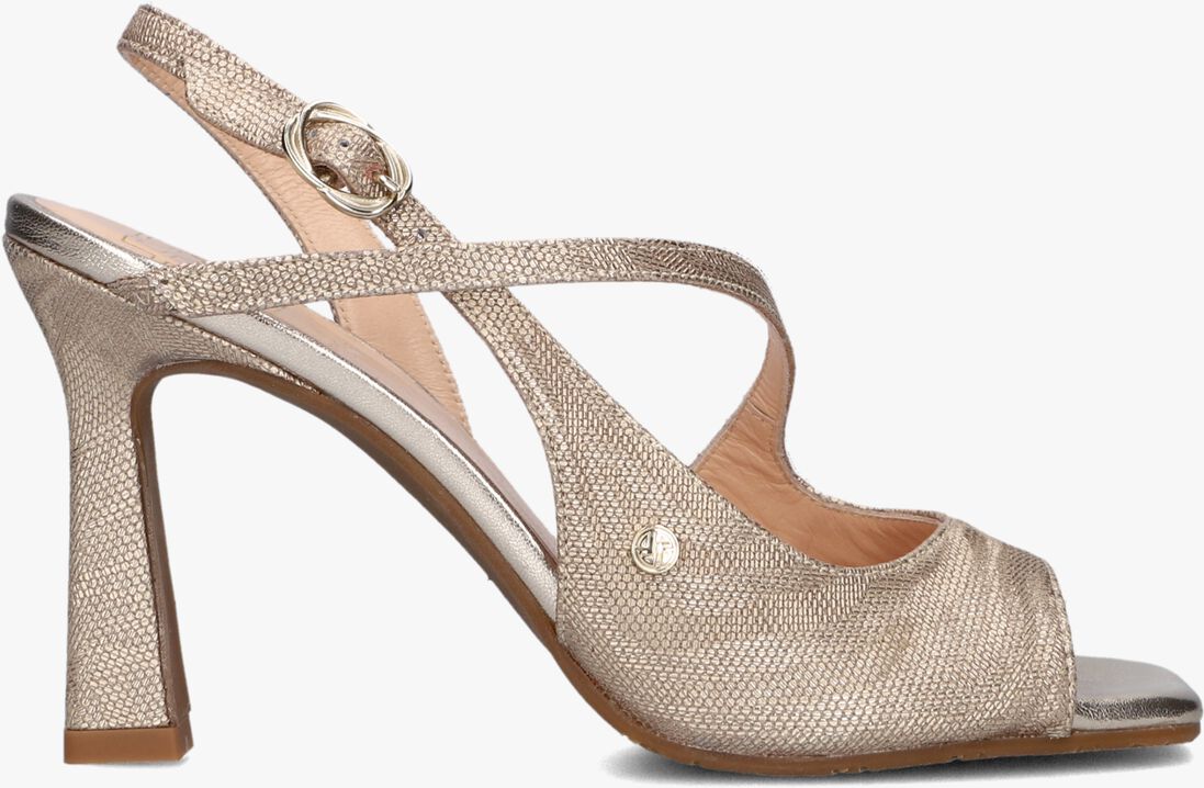 goudkleurig floris van bommel sandalen met hak sfw-90065 tami