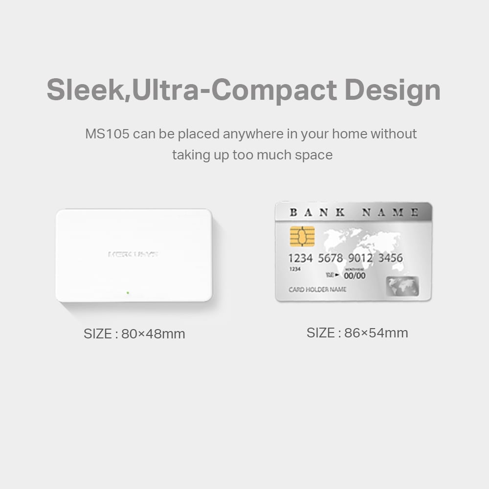 SWITCH MERCUSYS MS105 5 PORT 100MBPS