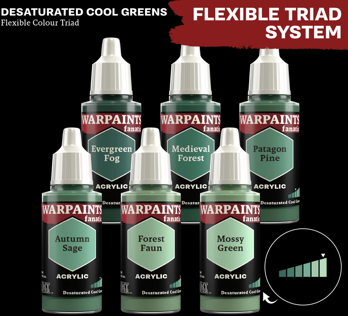 The Army Painter  Warpaints Fanatic: Desaturated Cool Greens, Autumn Sage (18 ml)    Die subtilen Töne der Natur