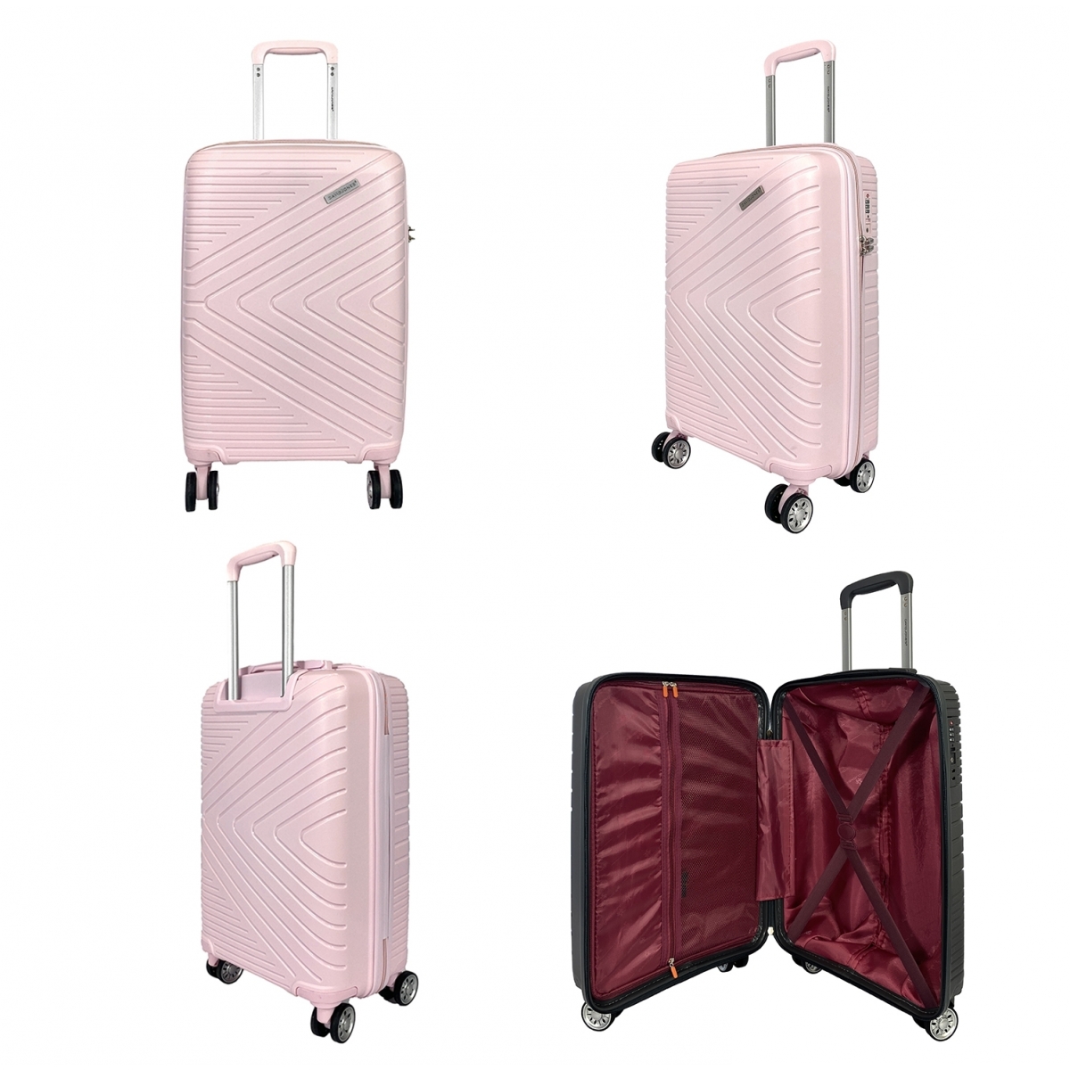 David Jones Lot 3 valises rigides dont 1 valise cabine David Jones PETE TSA