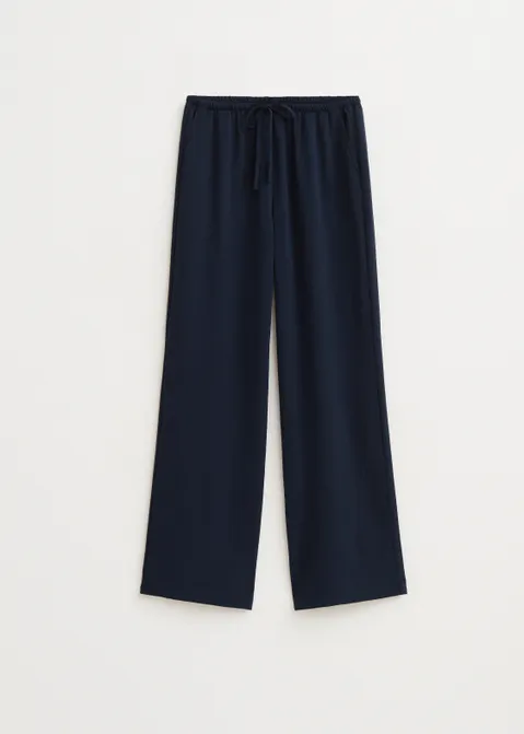 Geplooide straight broek blauw (BLW.D)