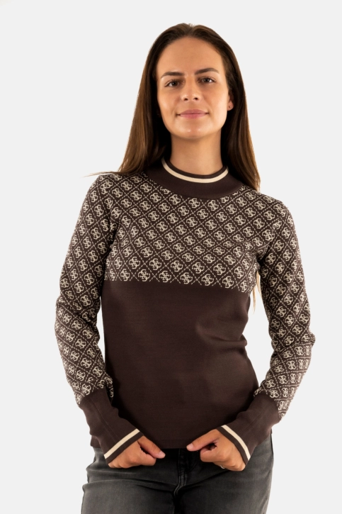 Sweat guess jeans lise fn0t dark coffee biscotti