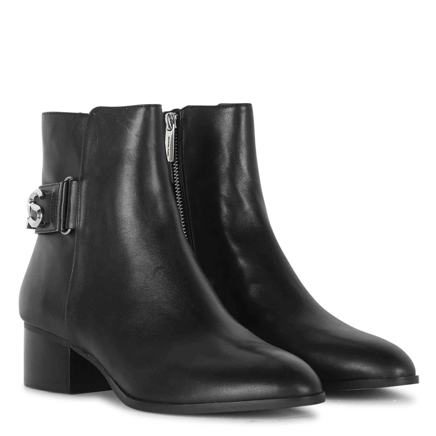 MADELYN - Bottines à talons en cuir | Noir