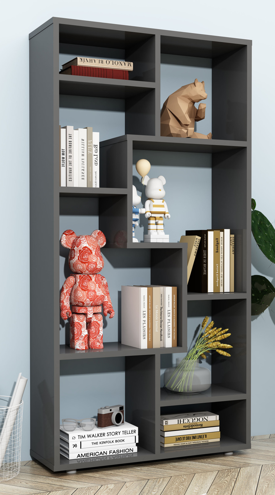 Standregal LANISA - anthrazit - 116 cm hoch