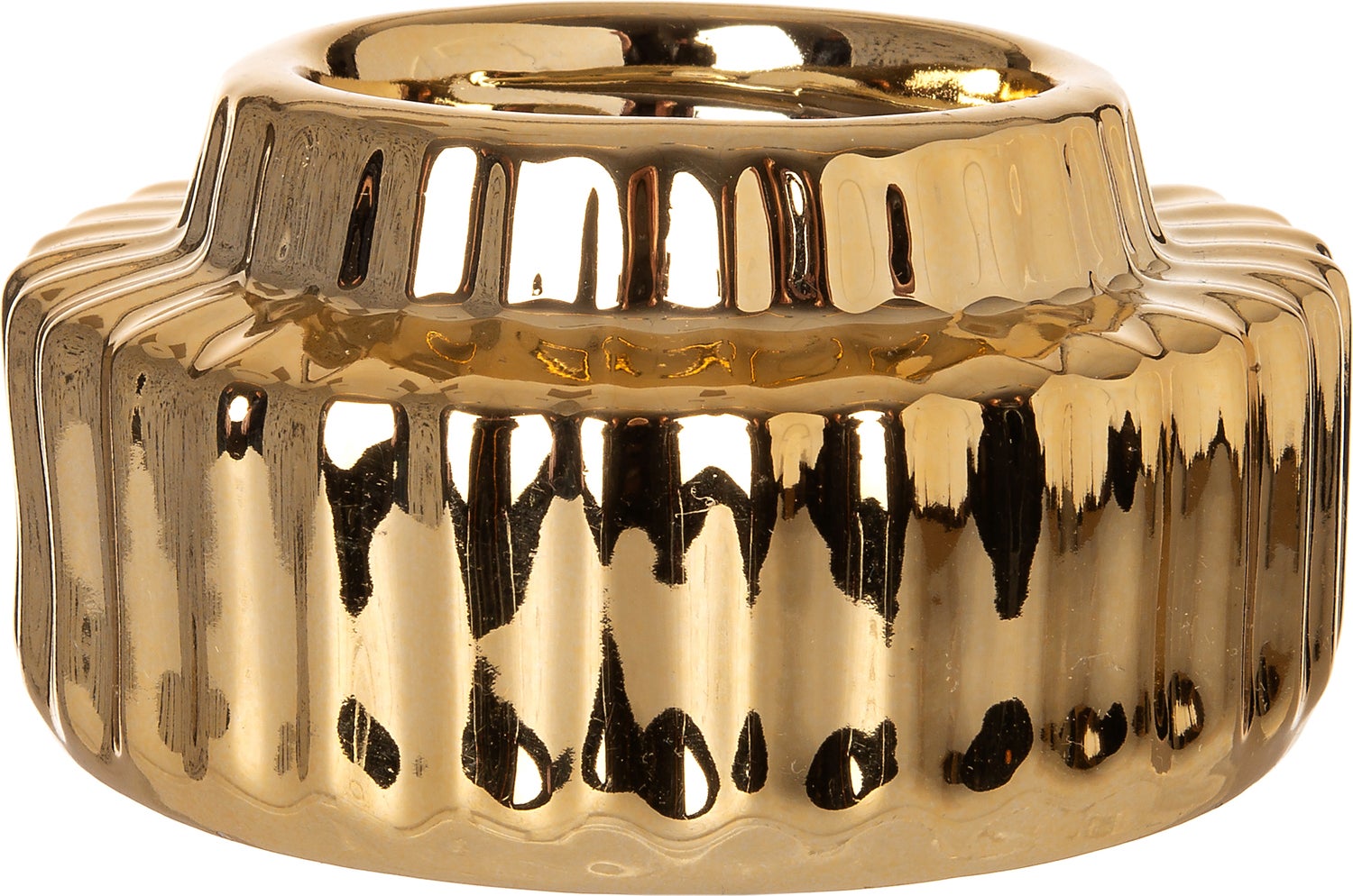 Intratuin waxinelichthouder goud 8,9 x 8,9 x 4,5 cm