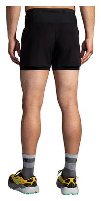 Short 2-en-1 Brooks High Point Trail 5inch Noir Homme