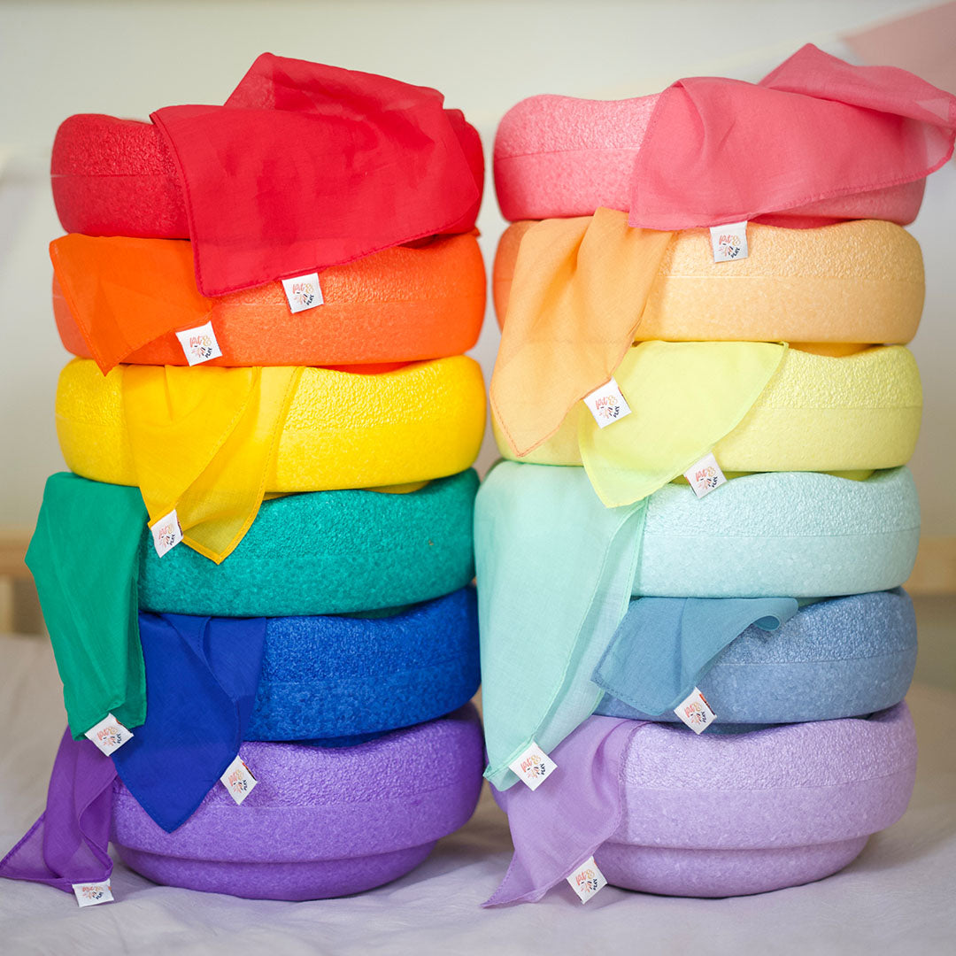 pit and play speeldoek pastel - roze - 75x75 cm