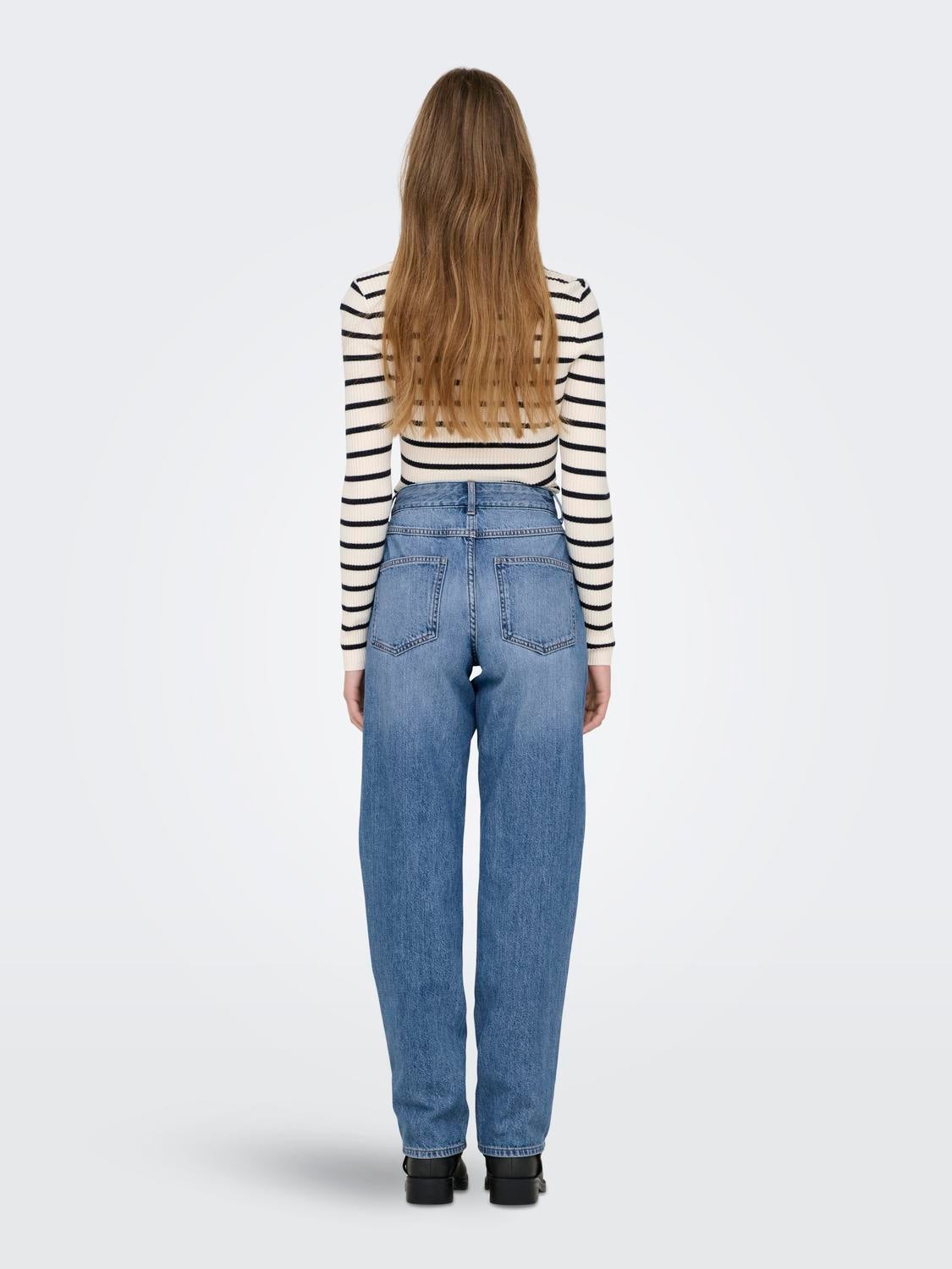 ONLLUMI Mittlere Taille Hohe Taille Jeans Medium Blue Denim