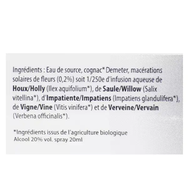 Dr Theiss Complexe Fleurs de Bach N°5 Colère 20ml