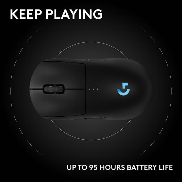 Logitech G PRO 2 LIGHTSPEED gaming-mus (sort)