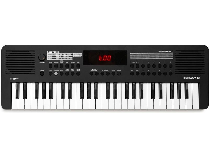 MAX Keyboard Rhapsody49 49-Tasten-Elektronik-Keyboard mit Duo-Lautsprechersystem