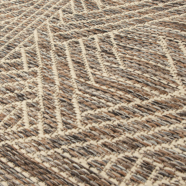 Tapis extérieur géométrique Reva 100 x 150 cm beige