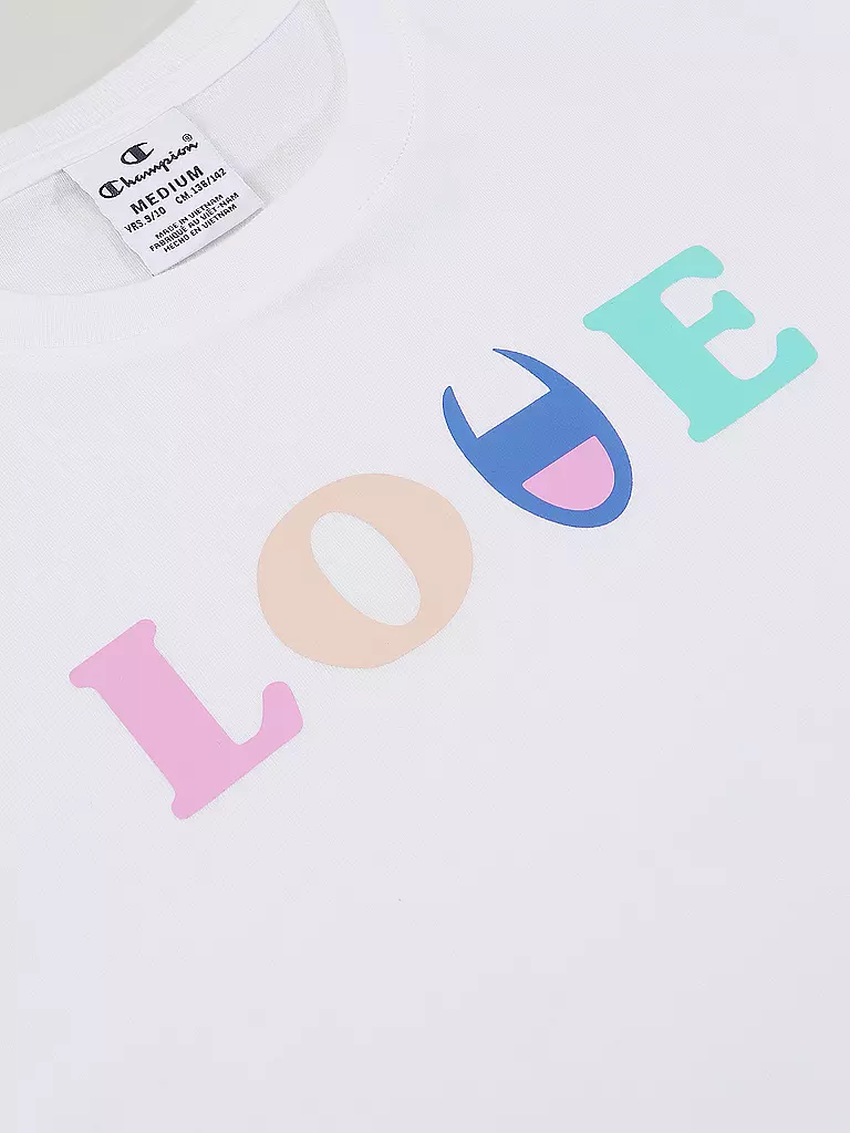 CHAMPION Mädchen T-Shirt Boxy Fit weiss