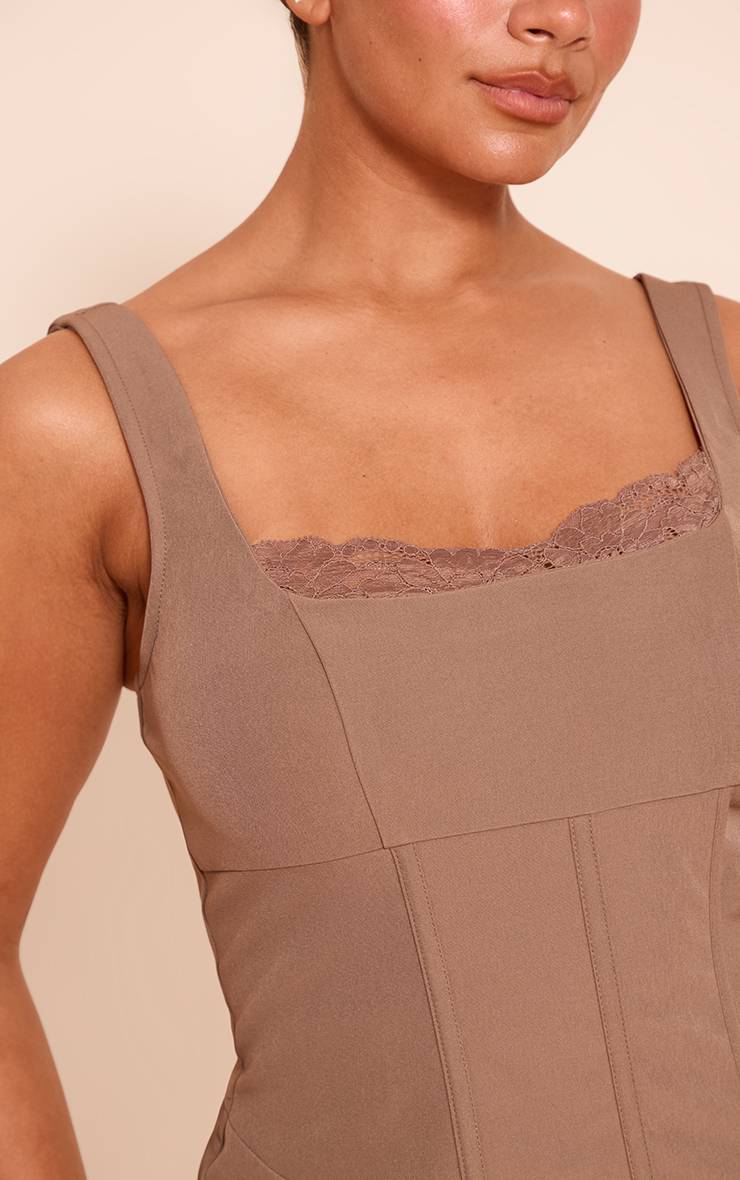Moka Robe Mini Ajustée À Encolure Carrée Shape