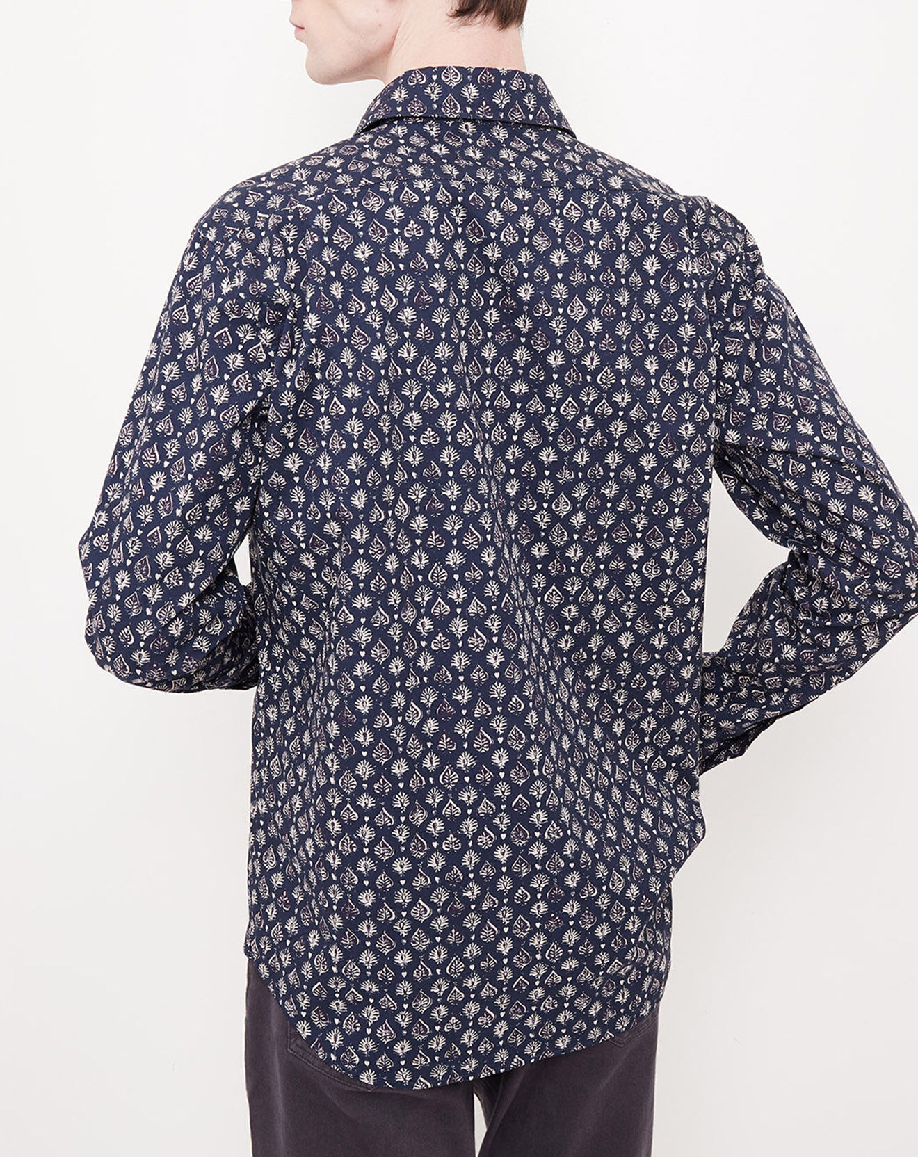 Hartford Chemise Regular Penn imprimée bleu marine