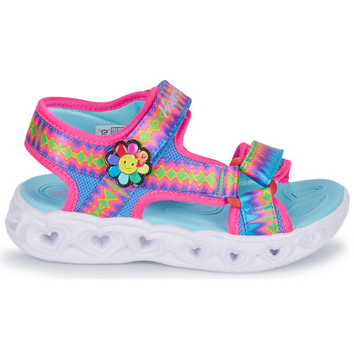 Skechers - HEART LIGHTS SANDALS - Rose / Bleu