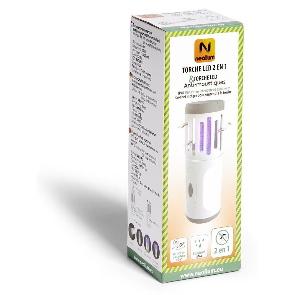 Lampe anti-nuisibles avec lampe torche à piles Ø7x20cm