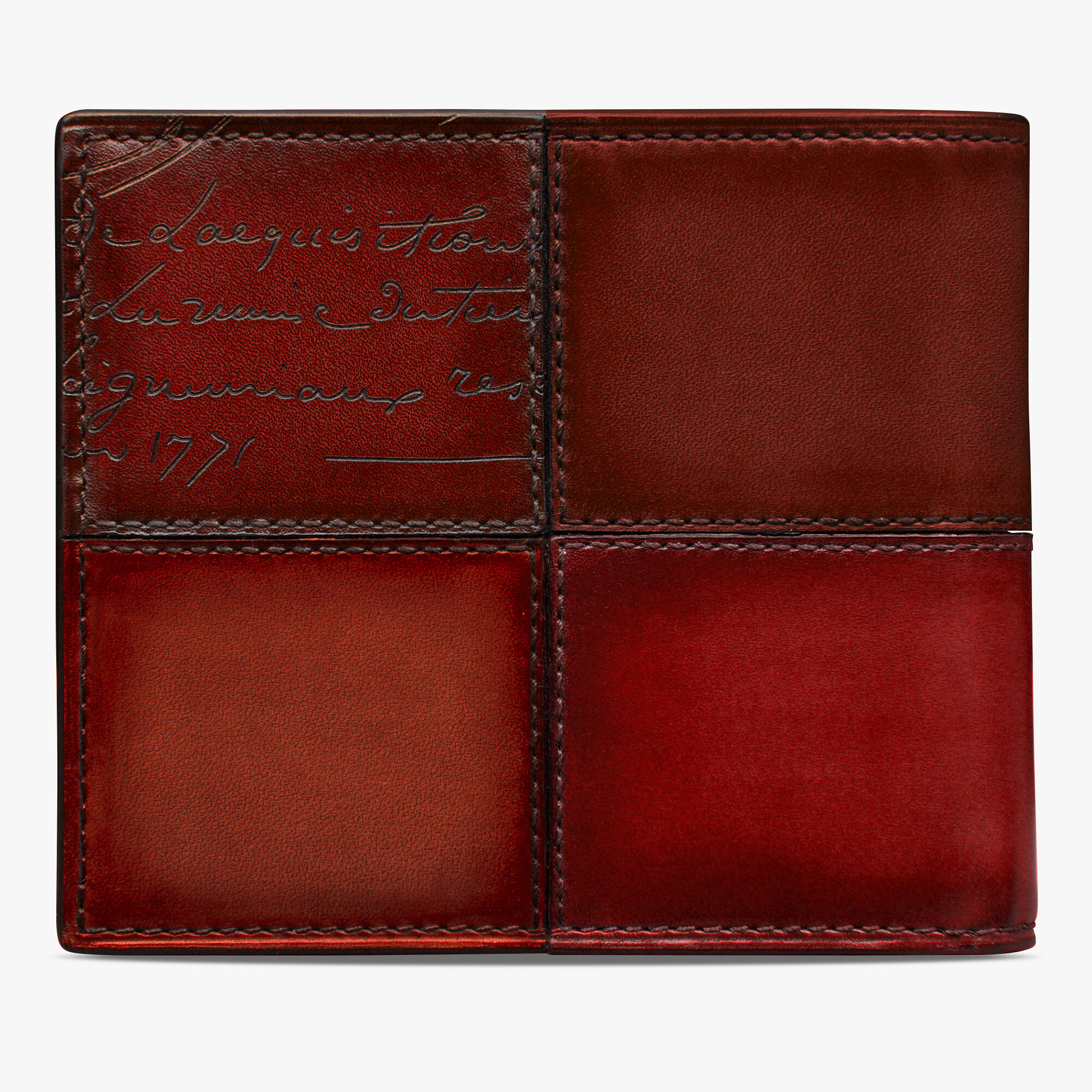 Portefeuille Makore En Cuir Scritto