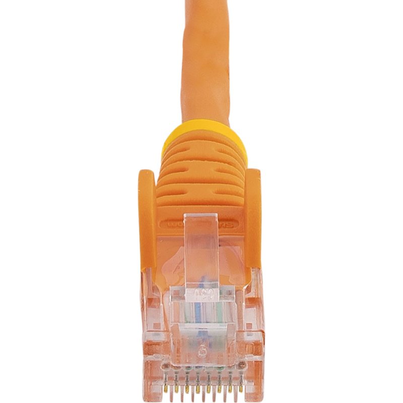 StarTech.com Câble réseau Cat5e UTP sans crochet de 1 m - Cordon Ethernet RJ45 anti-accroc - M/M - Orange