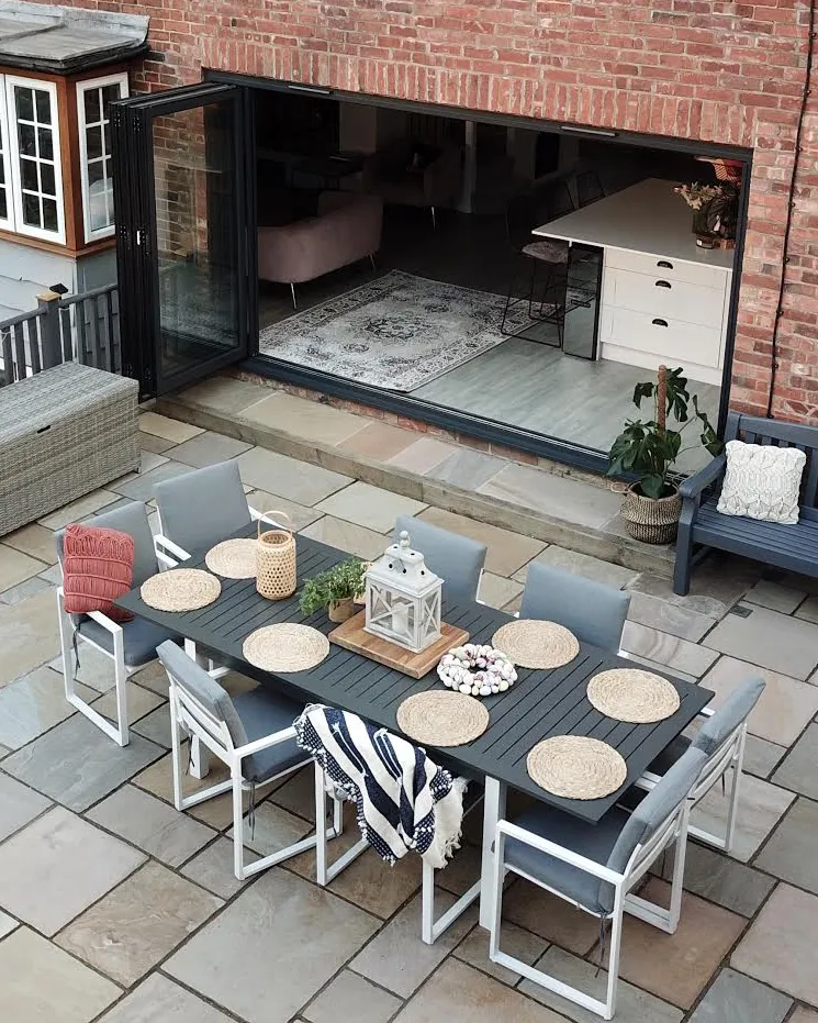 Tuinset 8-zits PANCOLE met kussens Metaal Grijs