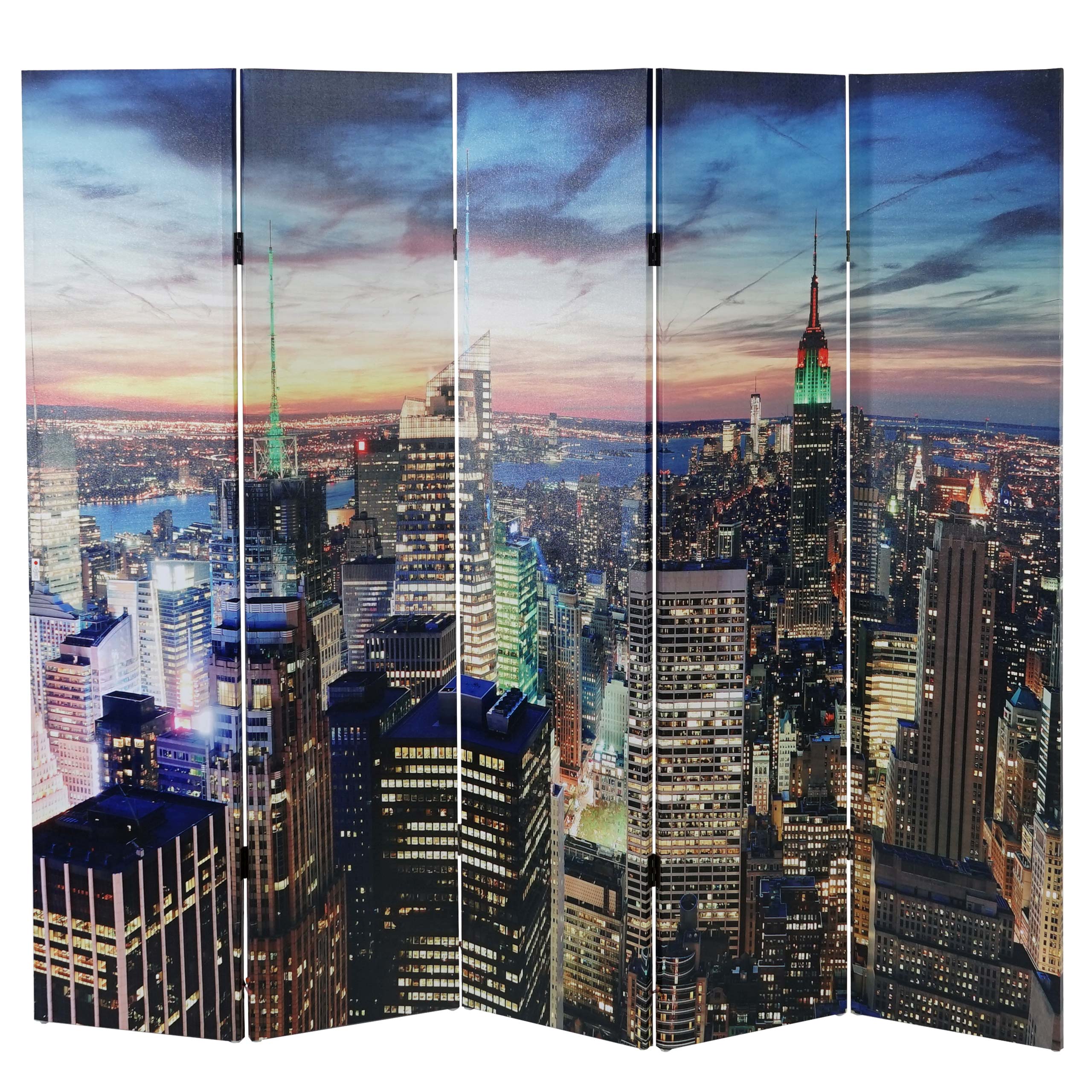 LED-Paravent Spanische Wand Raumteiler Miami, Timer, netzbetrieben 180x200cm, 30 LEDs