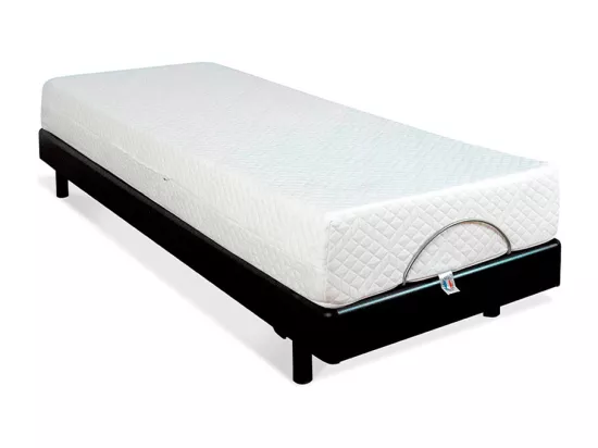 BELLECOUR LITERIE | Ensemble SUPERFLEX 80x200 cm | Sommier électrique + Matelas Mémoire de forme