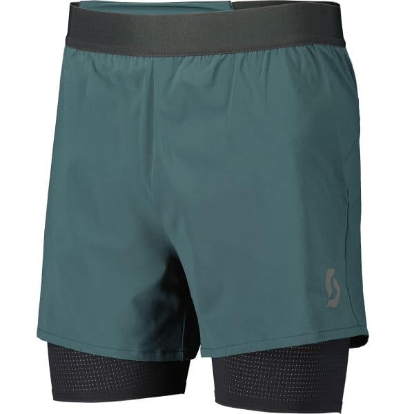 Short running SCOTT HYBRID SHORTS M'S ENDURANCE TECH ARUBA GREEN/BLACK