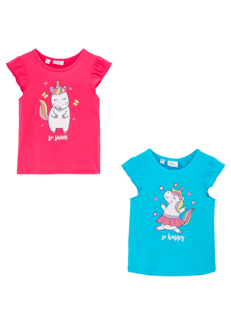 Lot de 2 T-shirts fille en coton