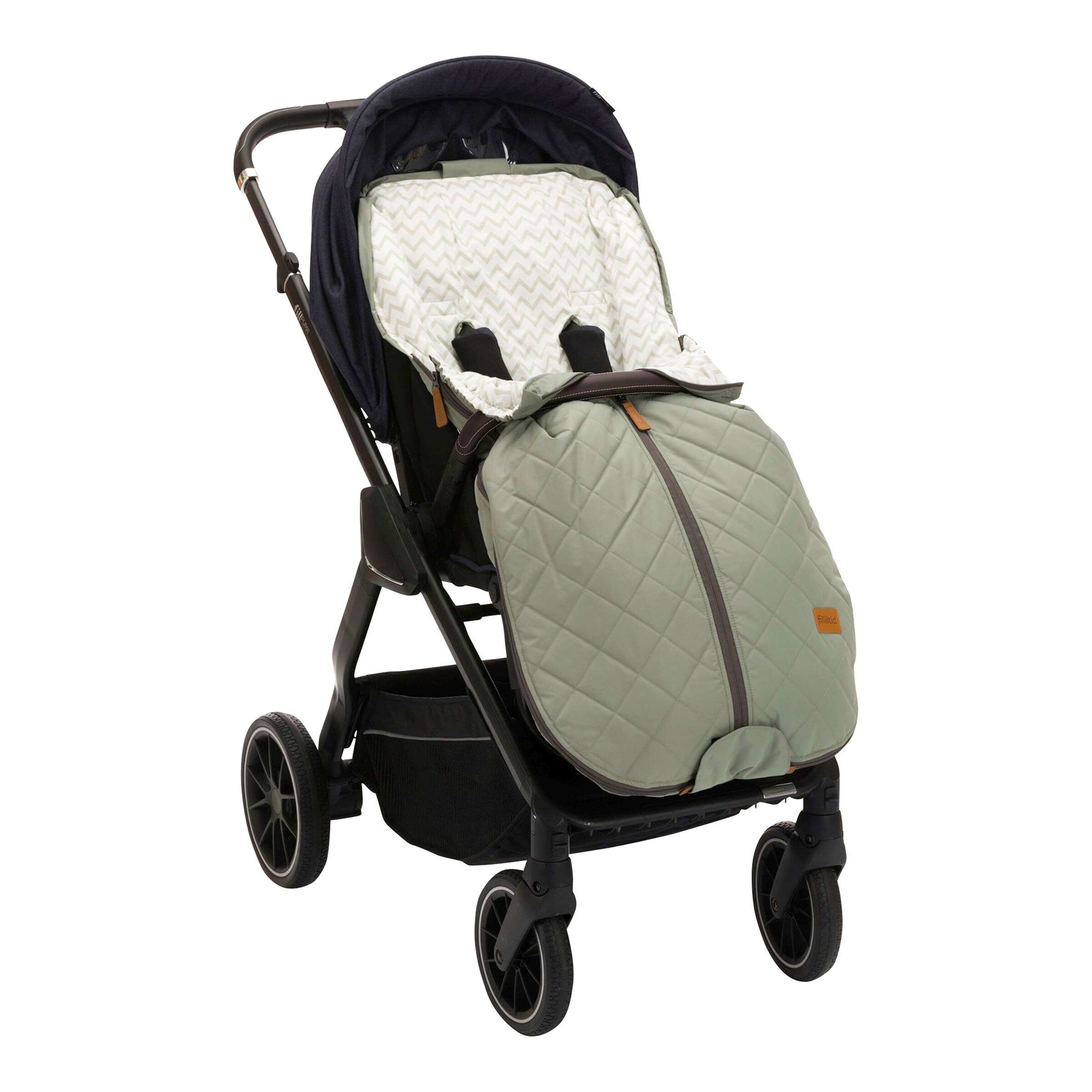 Fillikid Sommerfußsack Light Big für Kinderwagen, Buggy salbei