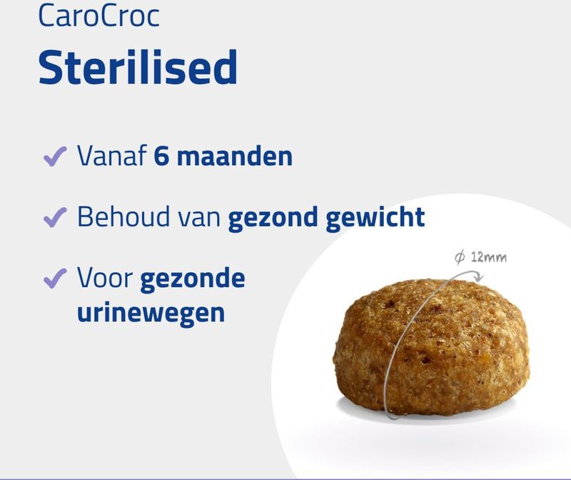 CaroCroc Kattenvoer Sterilised Verse Kip 2 kg