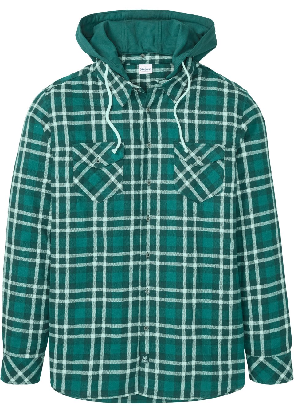 Chemise manches longues en flanelle avec capuche sweat amovible