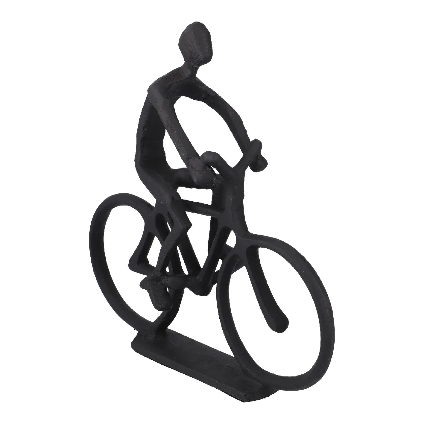 Fahrradfahrer, schwarz, 24 x 6 x 23 cm