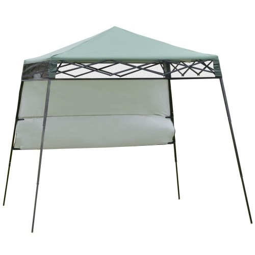 Tenda de jardim dobrável e ajustável, verde.