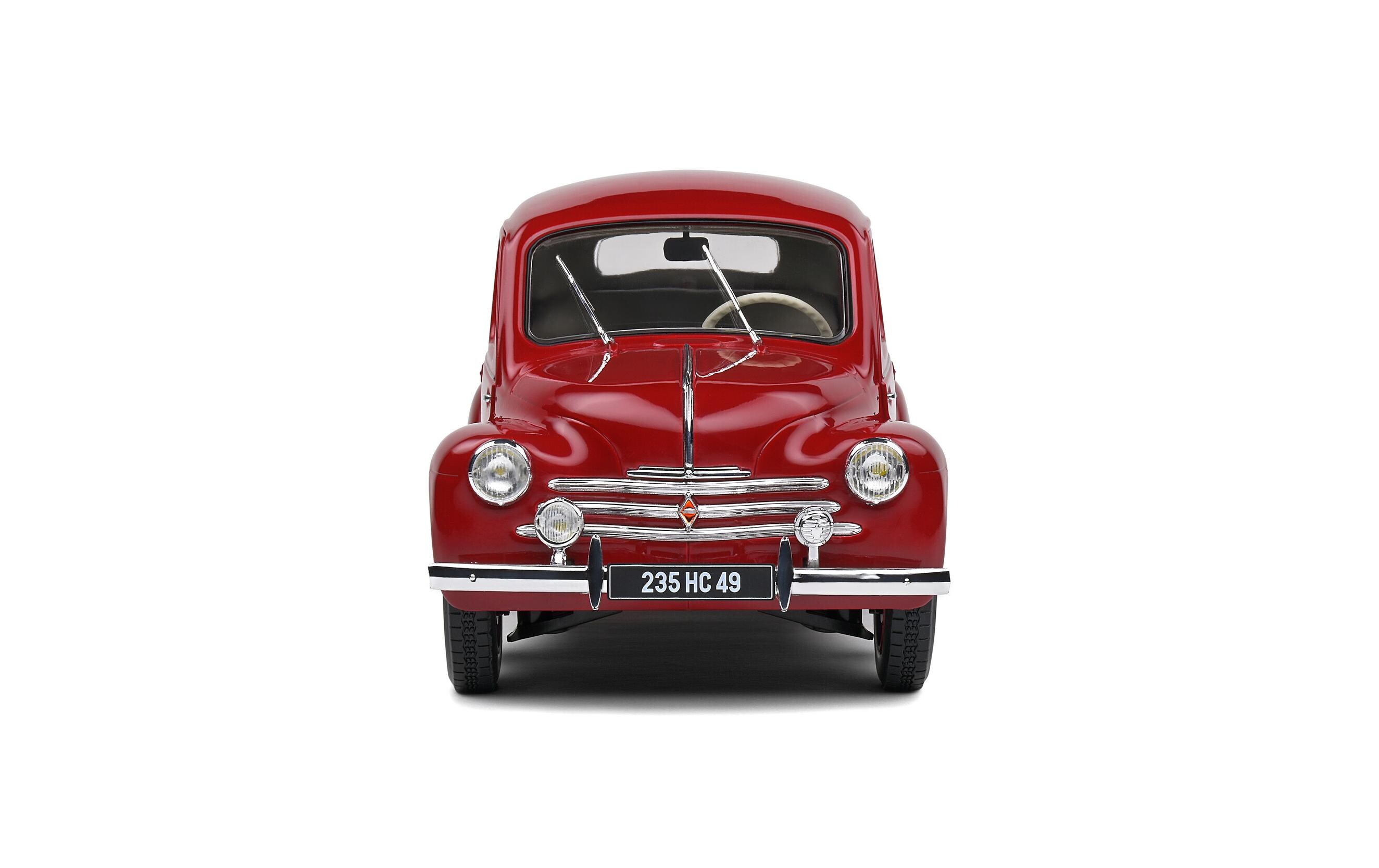 Renault 4CV Rot, 1:18Detailgetreues Modellauto für Sammler im Massstab 1:18