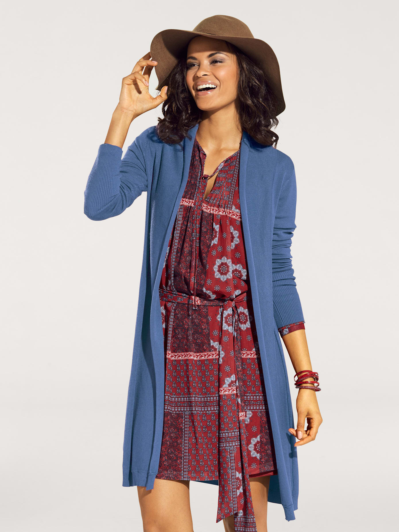 Veste longue en tricot look décontracté tendance
