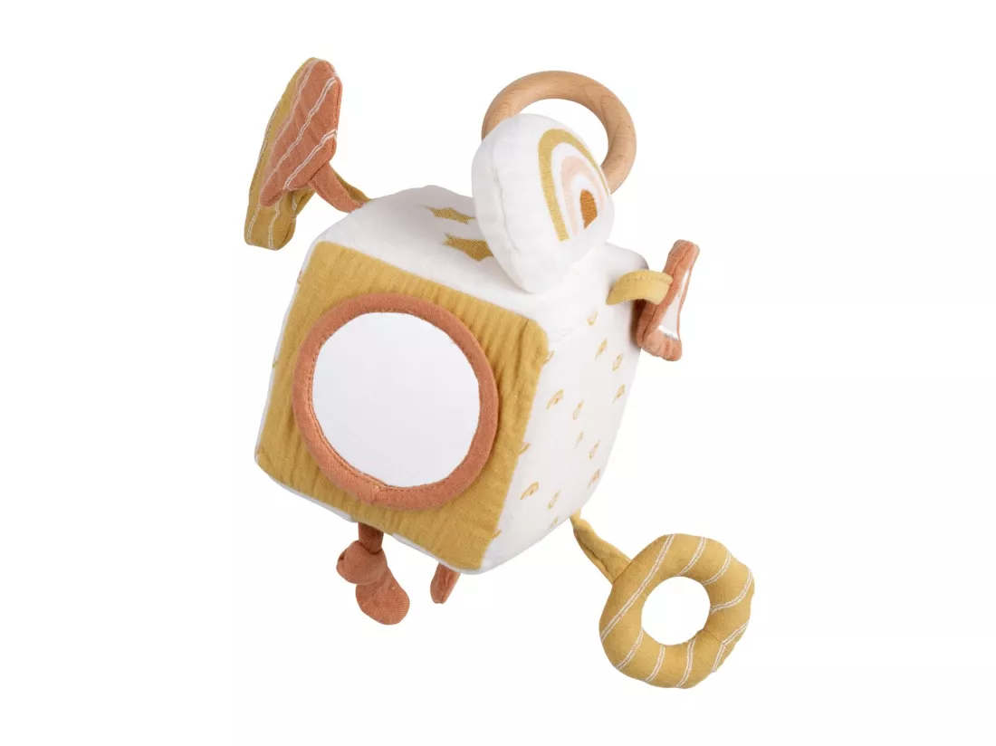 Cube d'activités en coton blanc