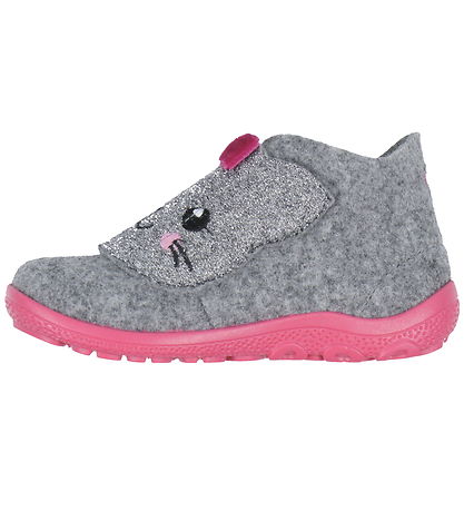 Superfit Hjemmesko - Uld - Happy - Gr?/Pink