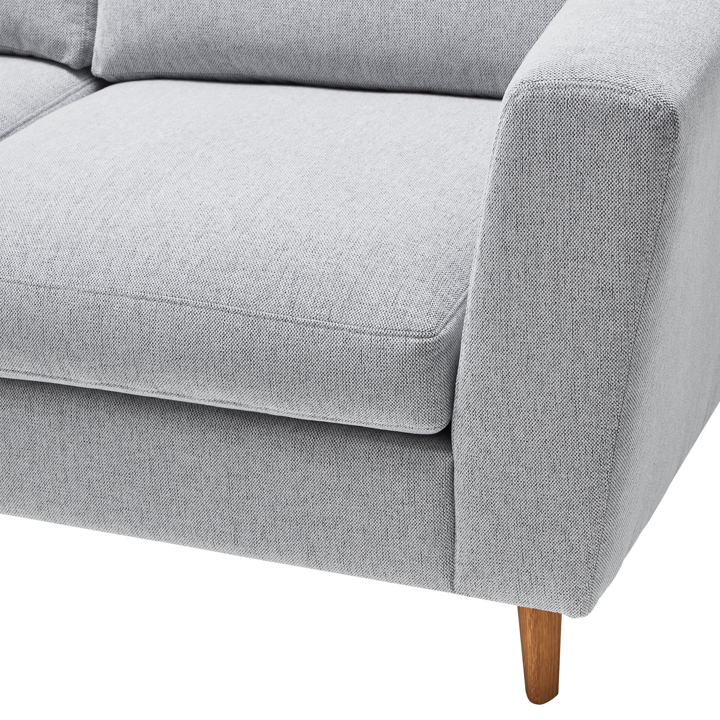 DIENER Ecksofa - Weiss / Schwarz / B: 235.0 cm x T: 156.0 cm x H: 81.0 cm