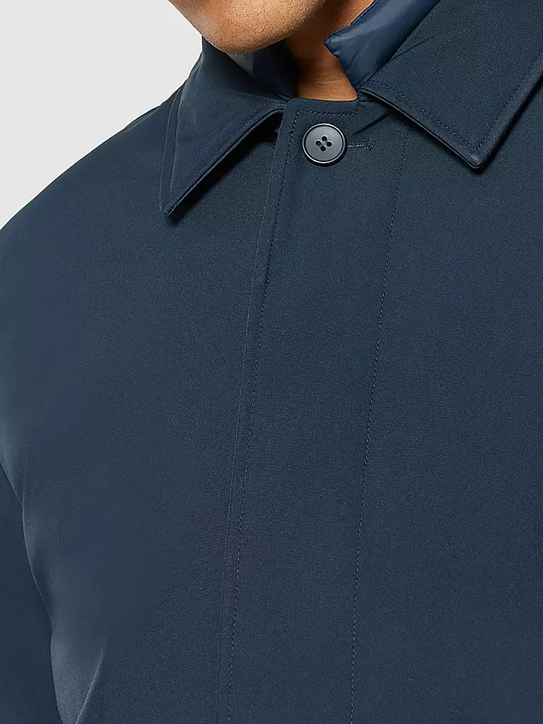 KNOWLEDGE COTTON APPAREL Mantel CLIMATE SHELL blau