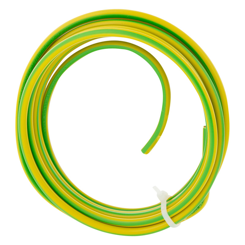 Installatiedraad VD H07V-U 2,5m 6mm² geel/groen