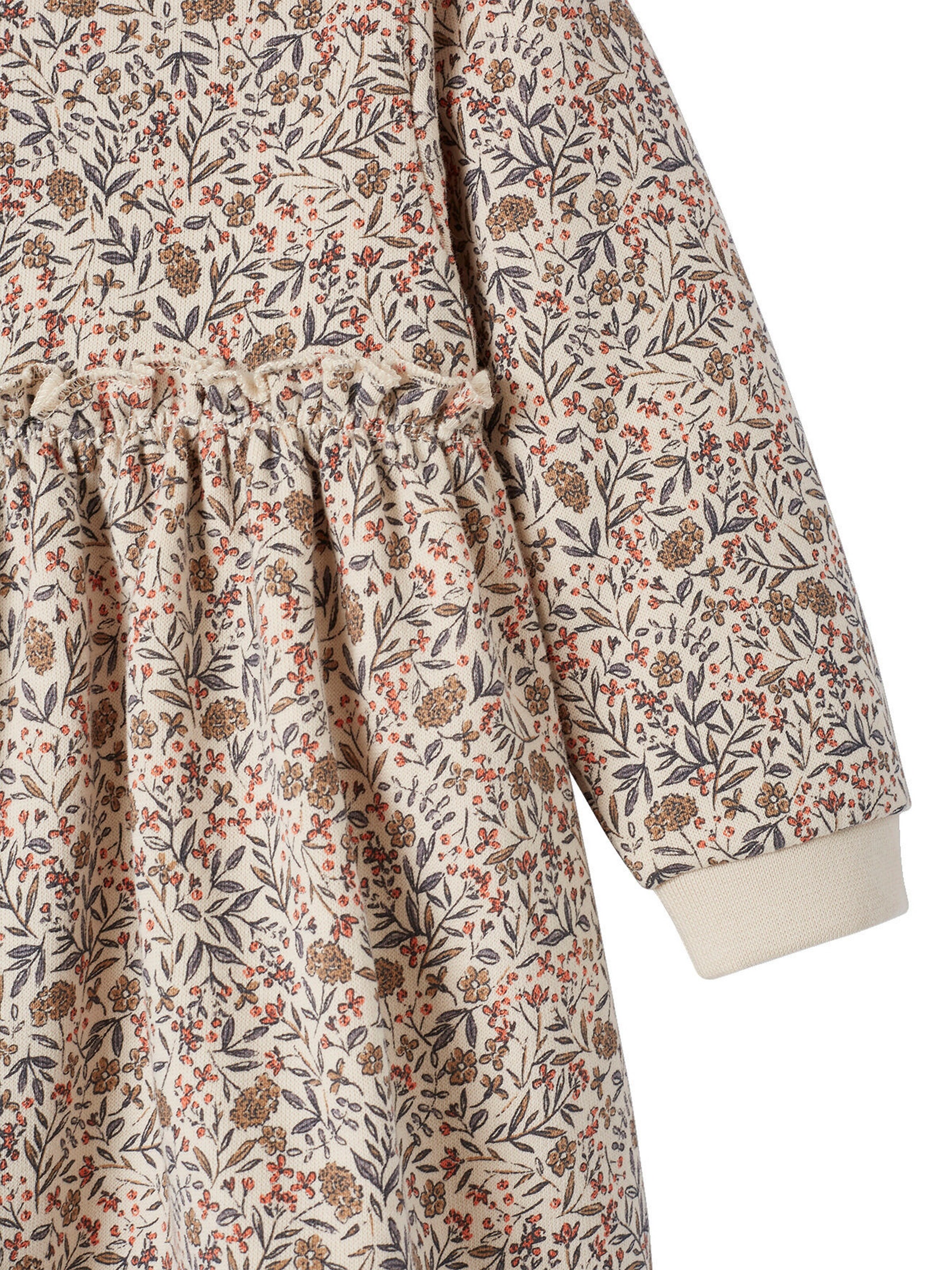 Vertbaudet Mädchen Baby Sweatkleid beige golden