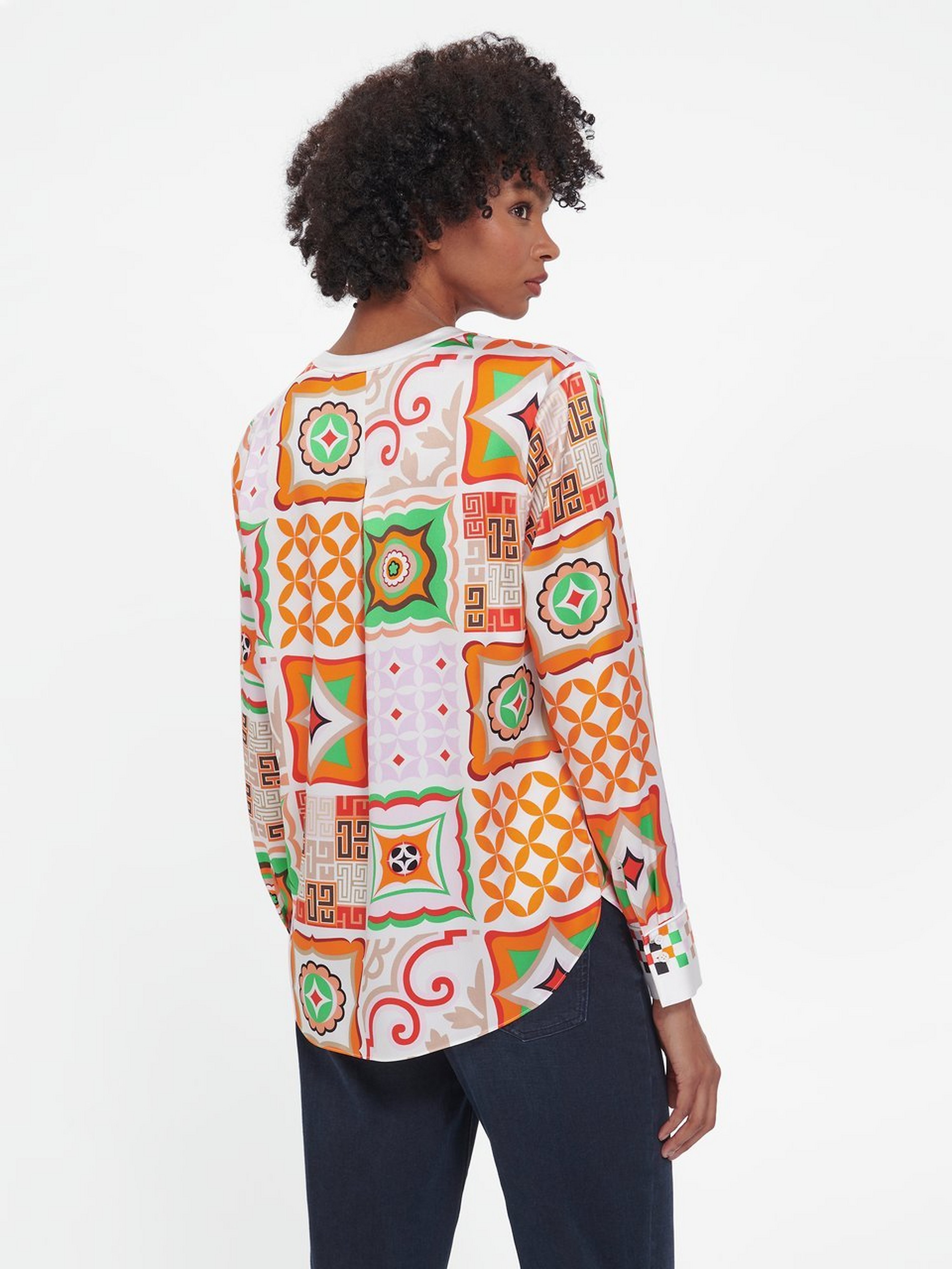 Bluse mit Stehkragen